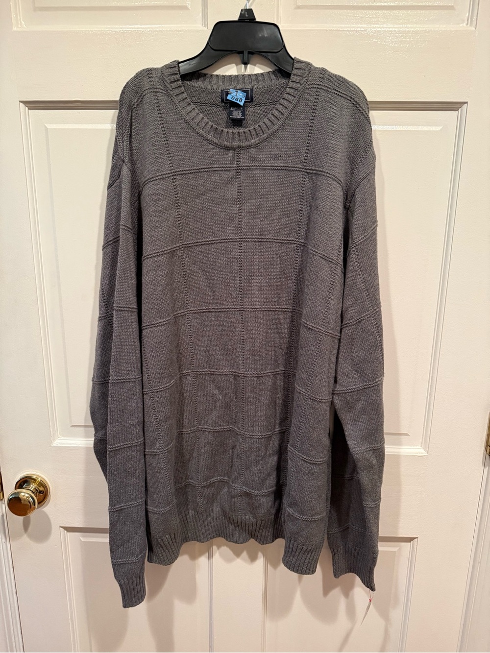 DOCKERS MENS GRAY CREWNECK PATTERNED SWEATER SIZE 2XL
